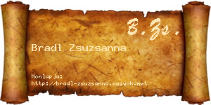 Bradl Zsuzsanna névjegykártya